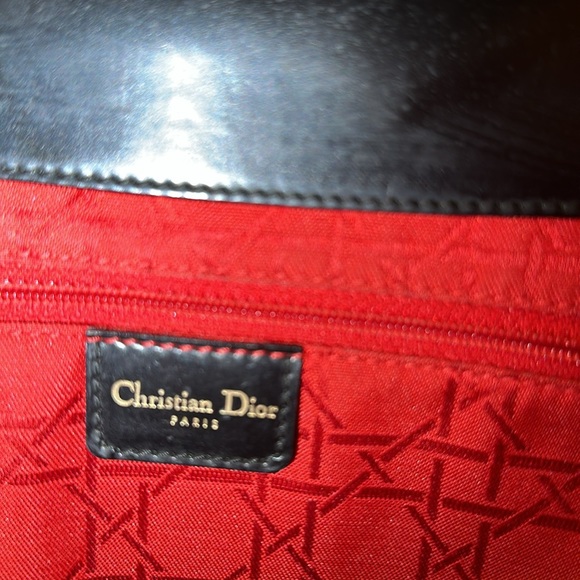 Authentic Christian Dior Vintage Leather Cannage Bag in Black Leather - Picture 6 of 7